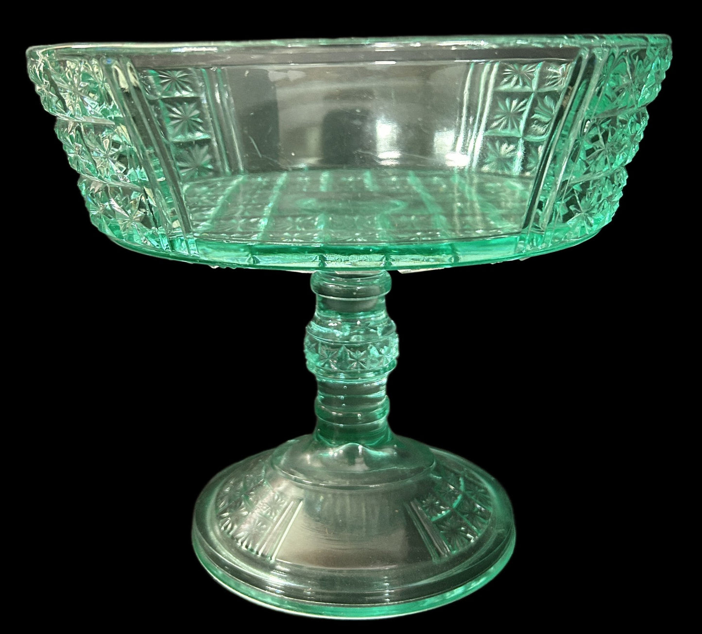 260708-9 Rare Turquoise Uranium Compote