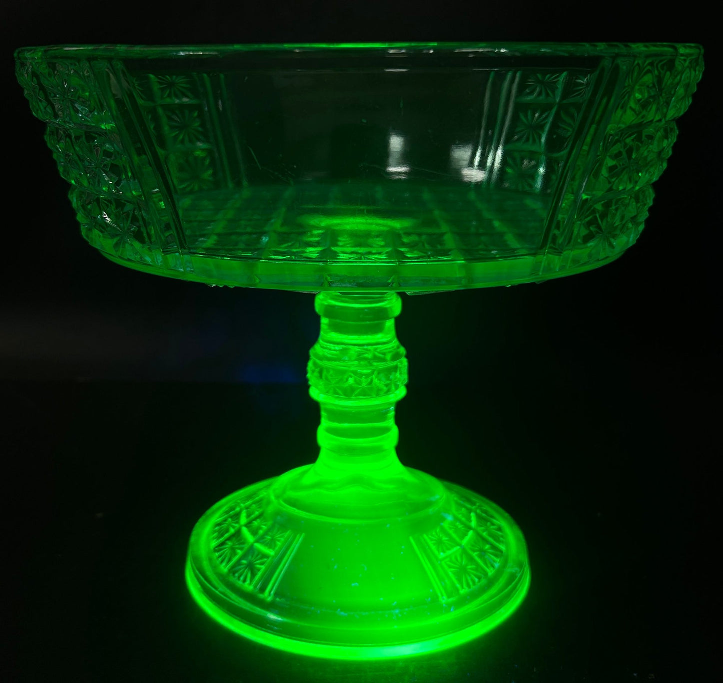 260708-9 Rare Turquoise Uranium Compote