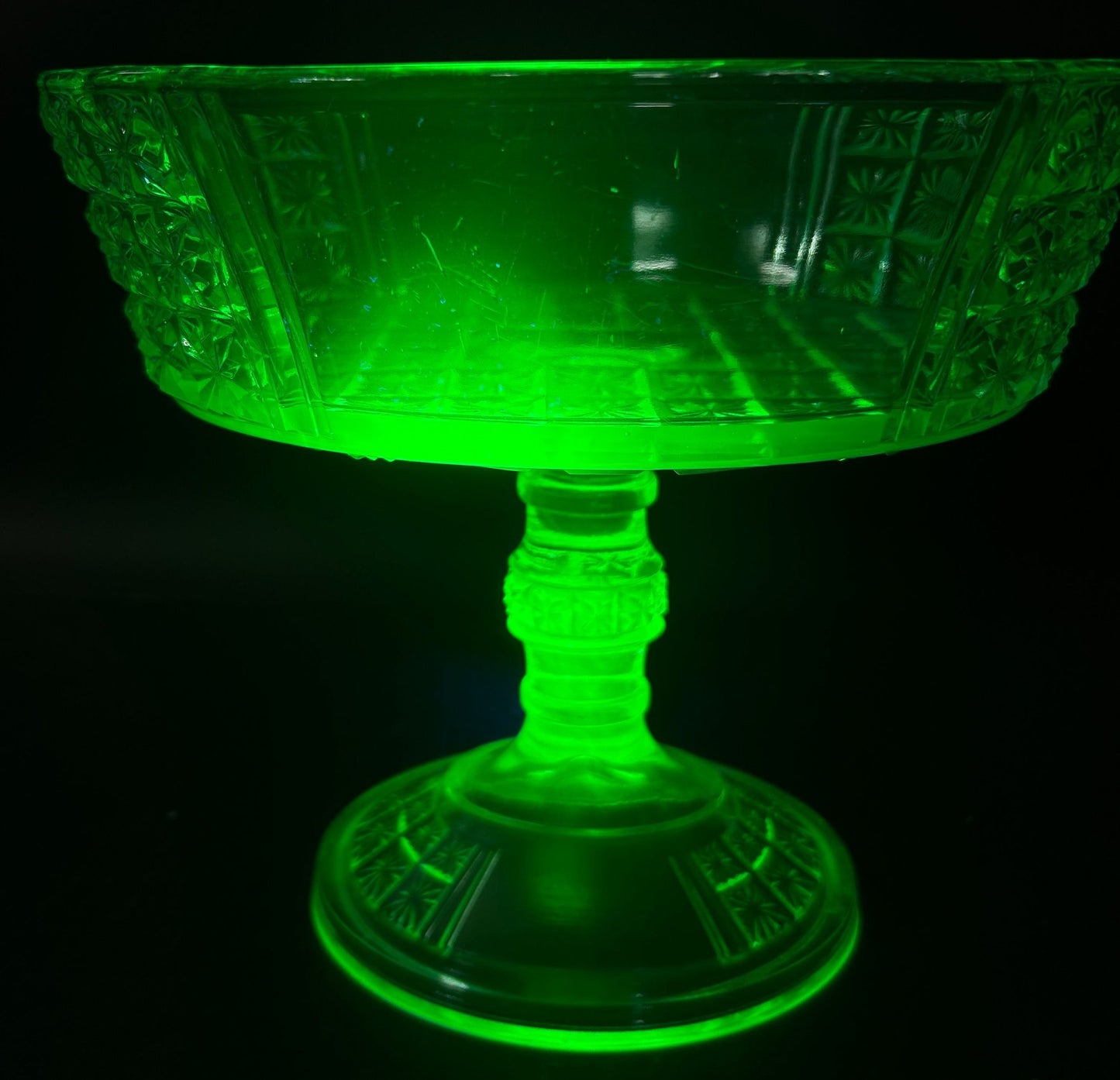 260708-9 Rare Turquoise Uranium Compote