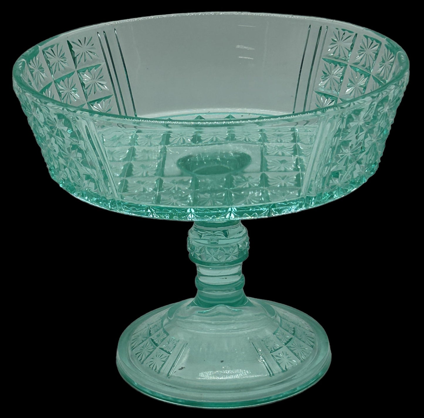 260708-9 Rare Turquoise Uranium Compote