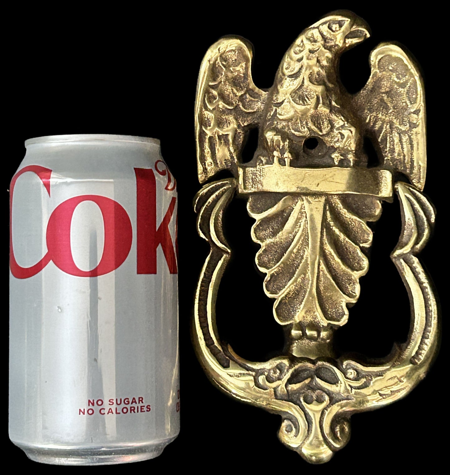 250305-14 Federal Style Brass Eagle Door Knocker