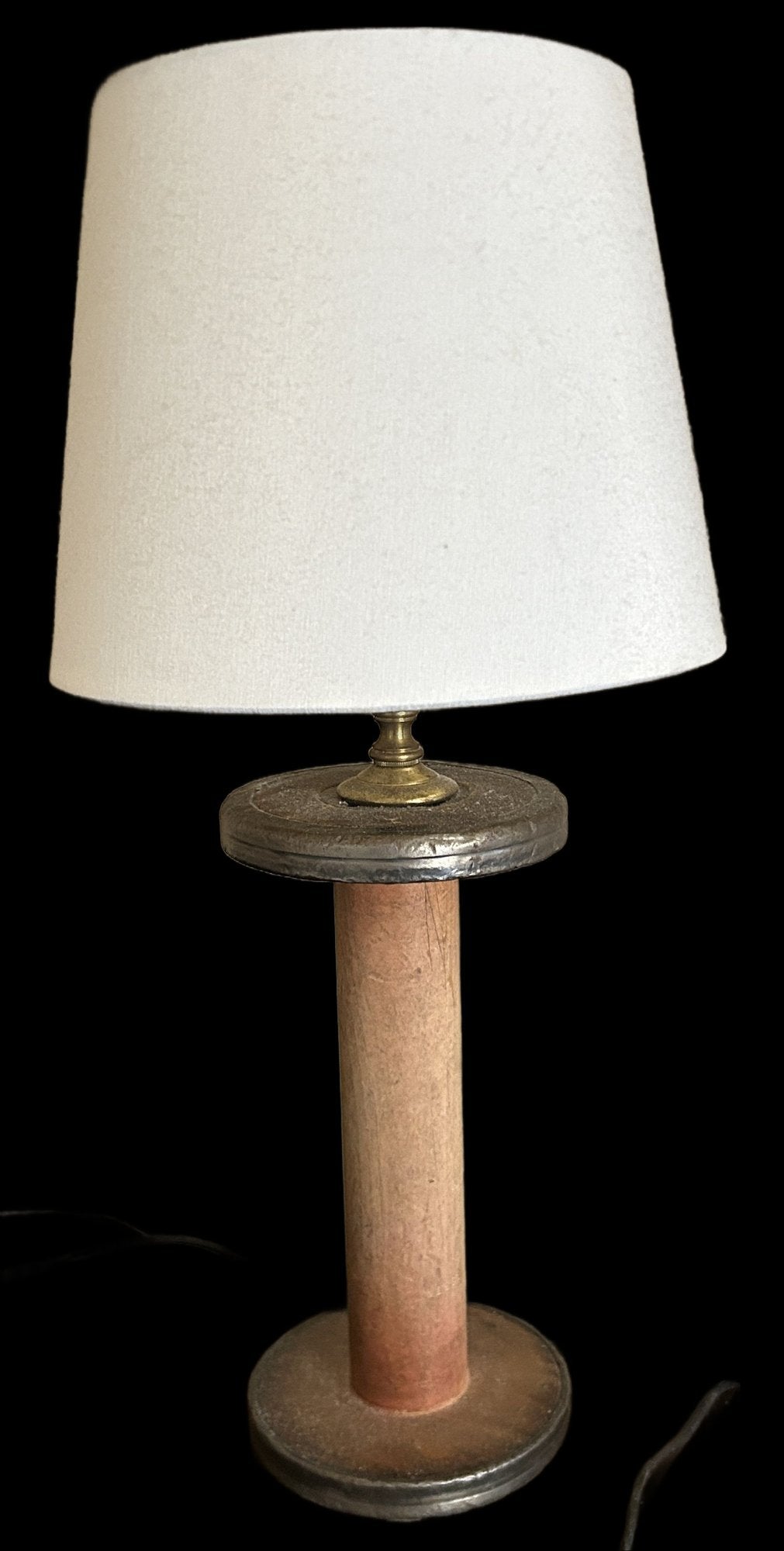 251210-7 Antique Spool Converted To Lamp