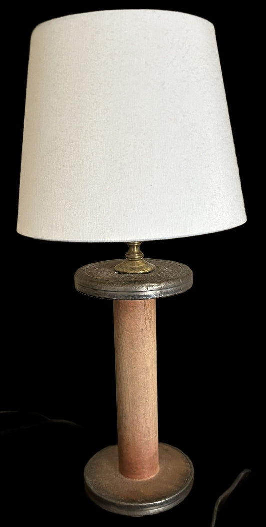 251210-7 Antique Spool Converted To Lamp