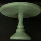 260708-10 Jadeite Glass Pedestal Cake Plate