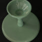 260708-10 Jadeite Glass Pedestal Cake Plate