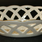 Lenox Ivory Reticulted Oval Basketweave Bowl With Gold Rim