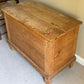 251210-10 Antique Primitive Blanket Chest On Square Leg