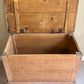 251210-10 Antique Primitive Blanket Chest On Square Leg