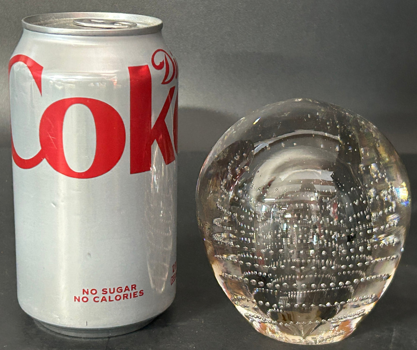 251210-11 Controlled Bubble Art Glass Paperweight