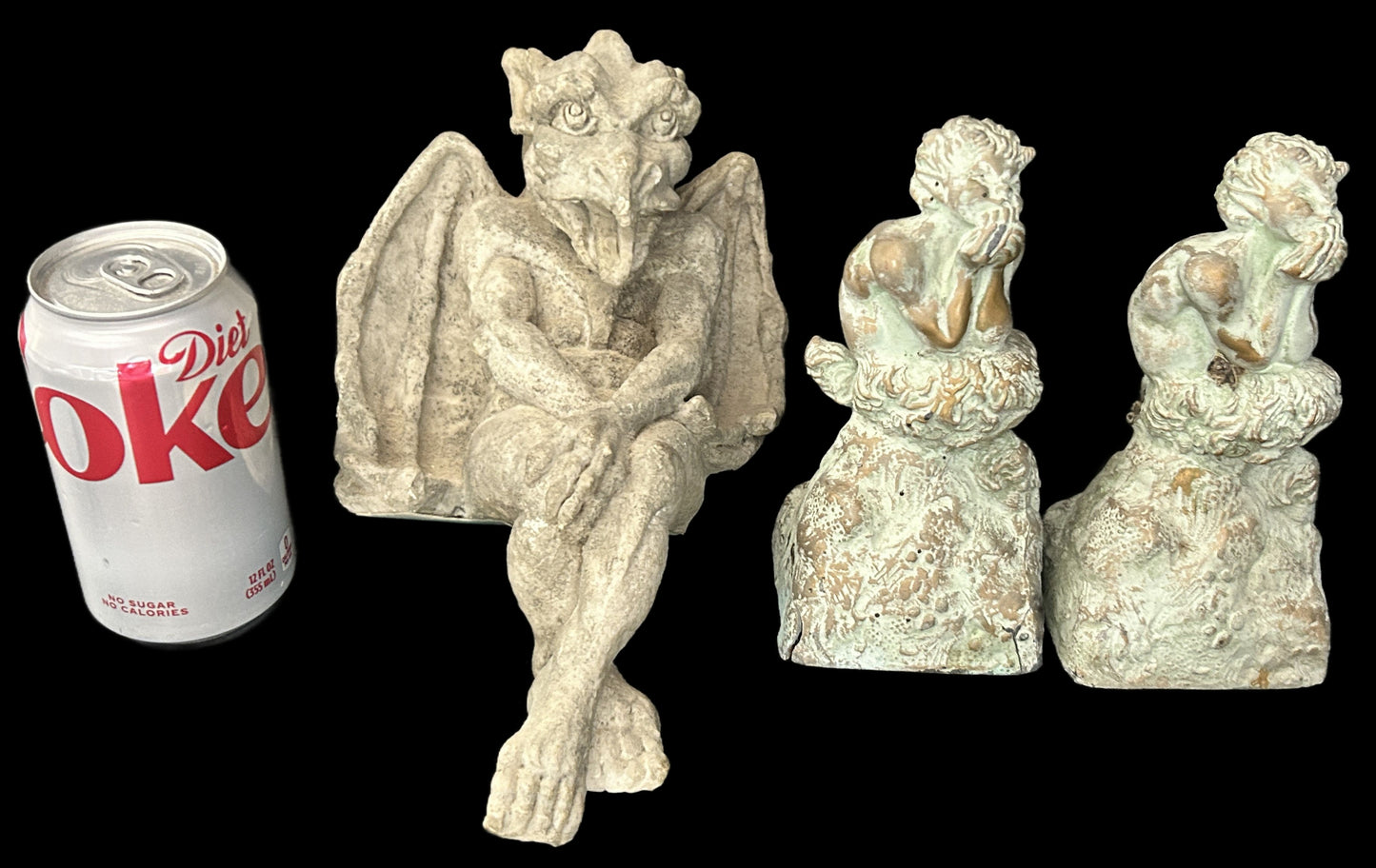 250611-13A Cast Seated Wall or Shelf Gargoyle
