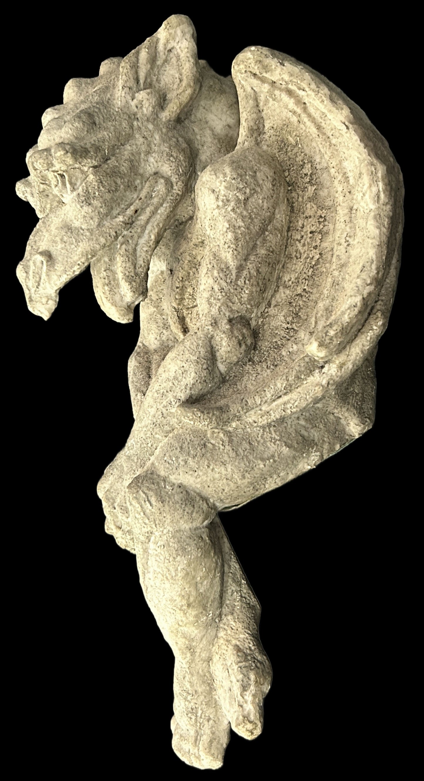 250611-13A Cast Seated Wall or Shelf Gargoyle