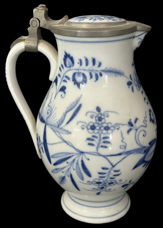 260708-13 Meissen Blue Onion Pitcher