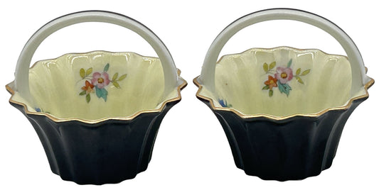 251210-16 Pair Noritake Open Salt Baskets