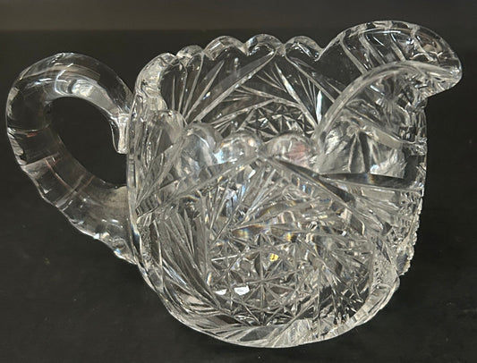 251210-18A Cut Lead Crystal Creamer