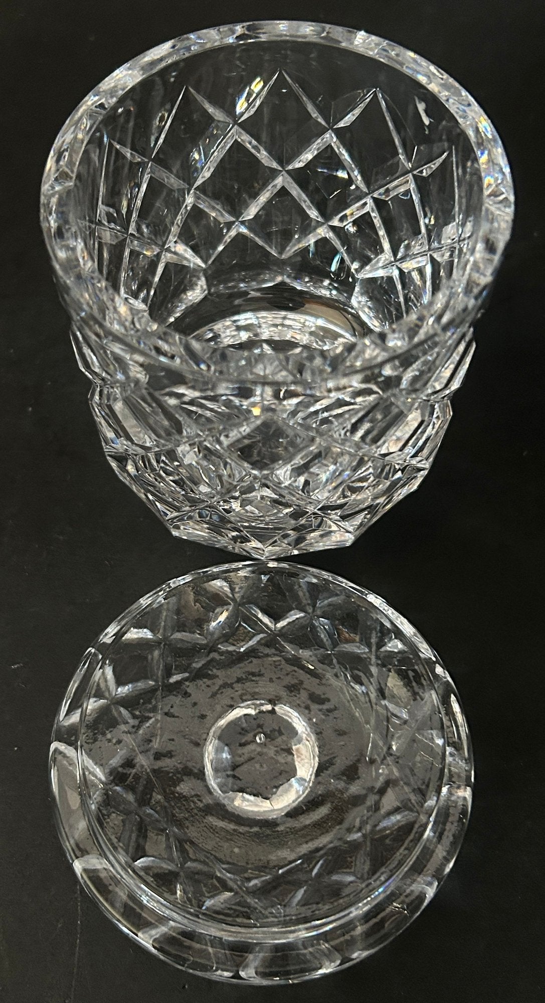 251210-18C Cut Lead Crystal Preserve Pot