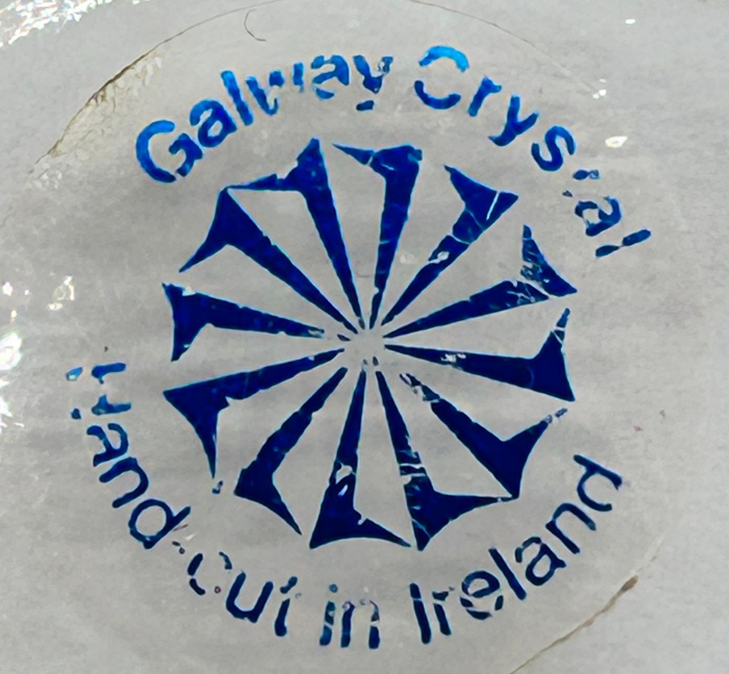 251210-19 Galway Cut Lead Crystal Creamer & Sugar