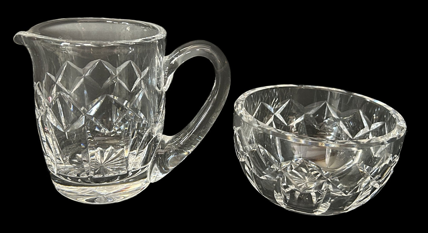 251210-20 Waterford Lead Crystal Creamer & Open Sugar
