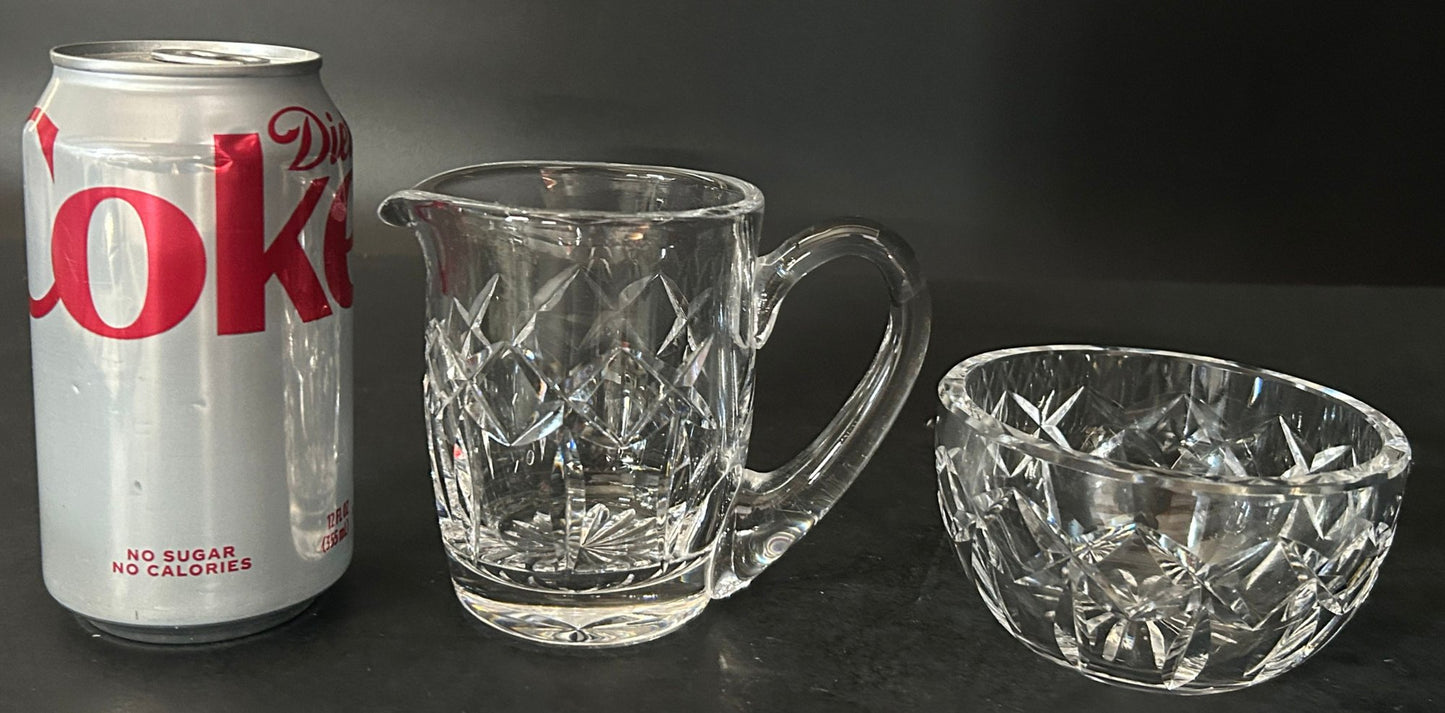 251210-20 Waterford Lead Crystal Creamer & Open Sugar