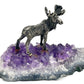 Pewter Moose on Amethyst Geode Plinth