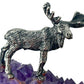 Pewter Moose on Amethyst Geode Plinth