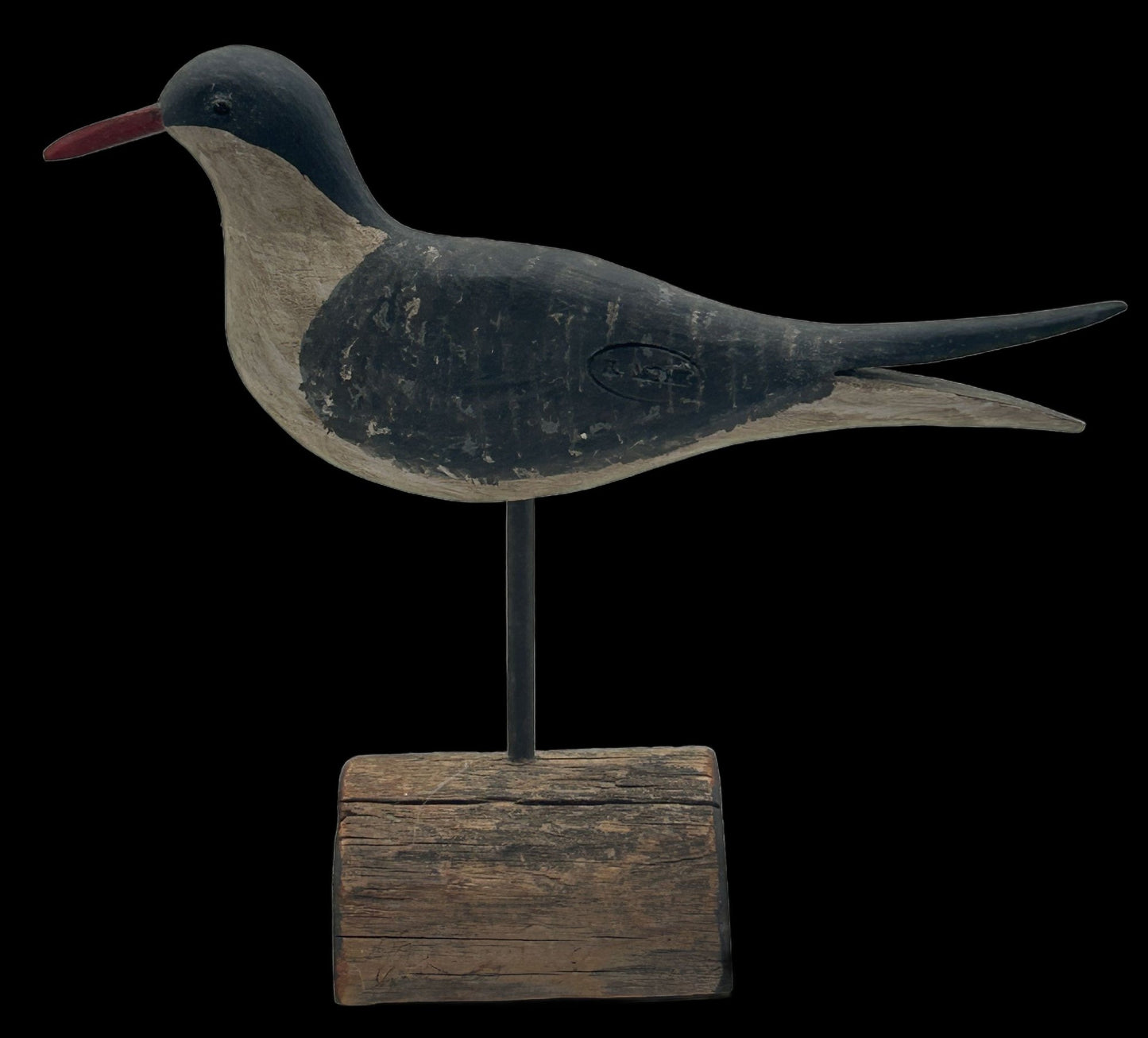 260408-8 Signed Harry Monk Carved Shore Bird