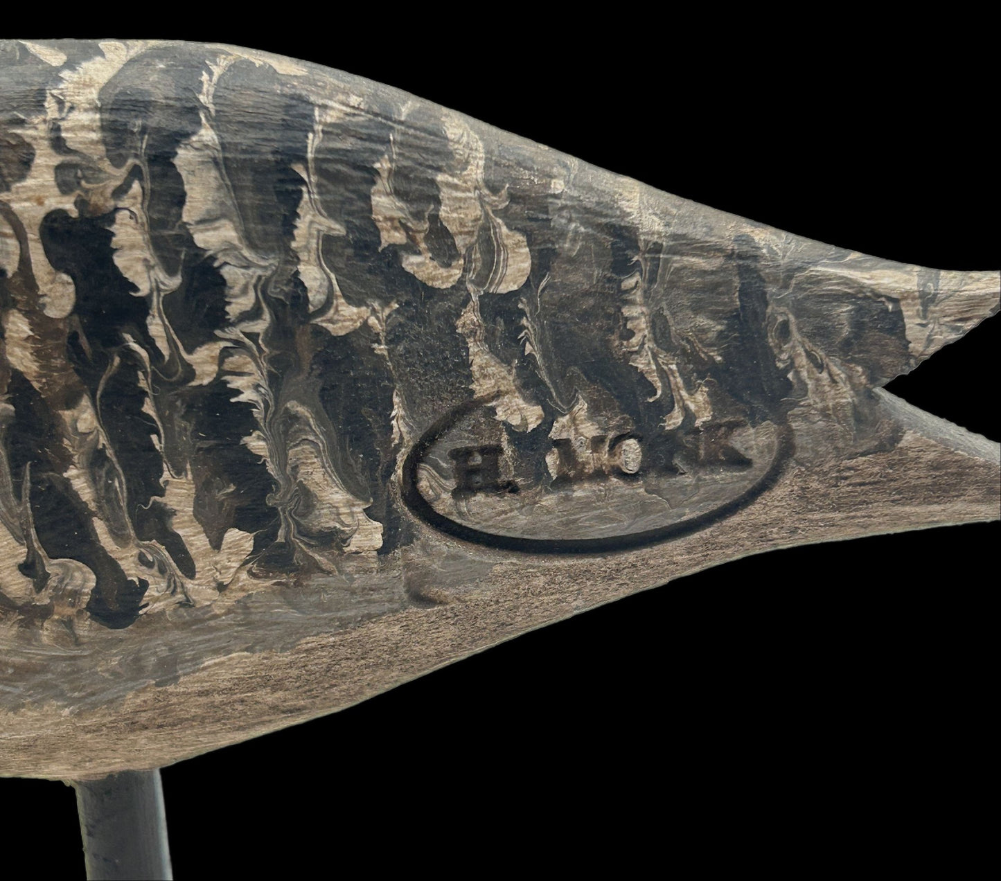 260408-9 Signed Harry Monk Carved Shore Bird