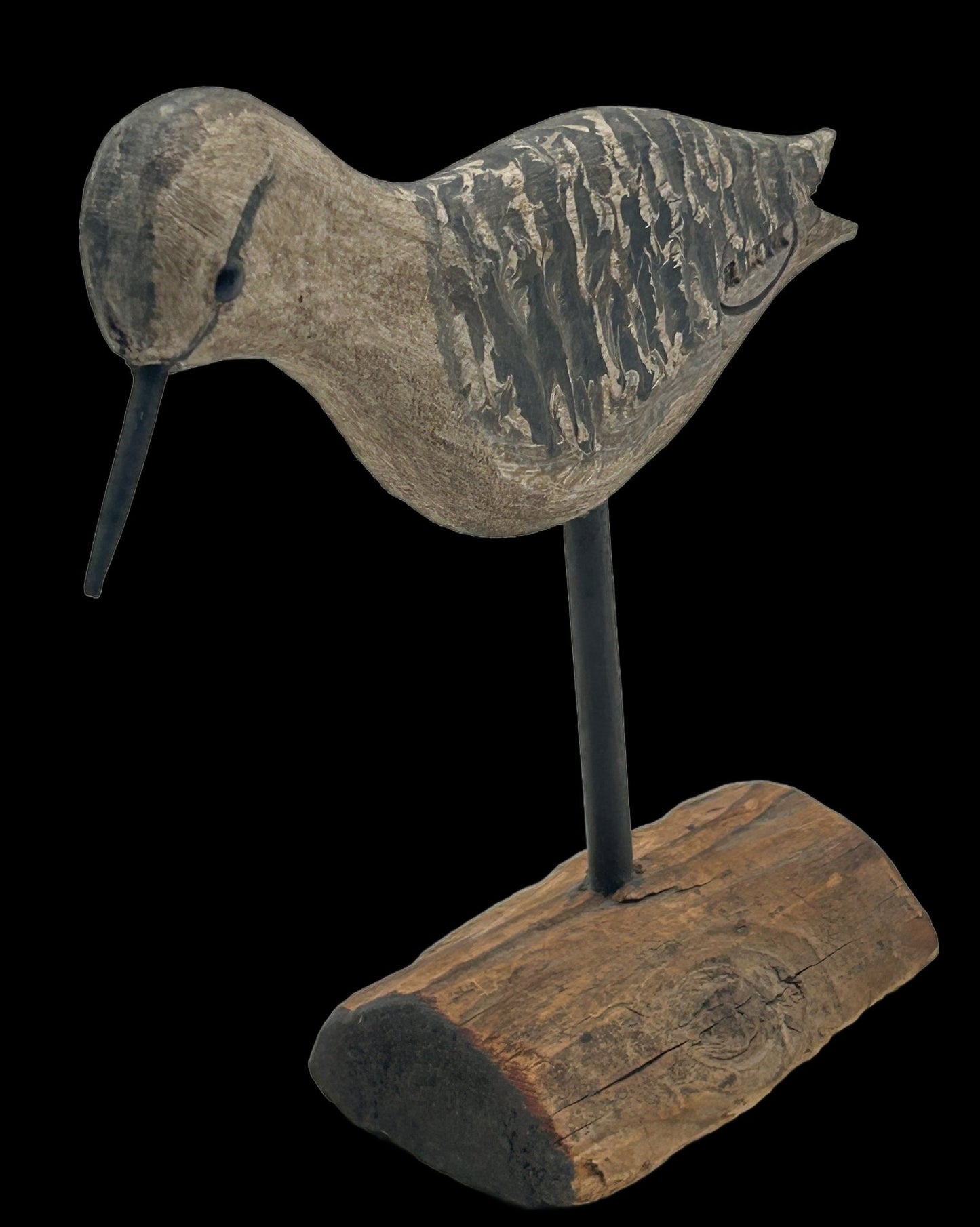 260408-9 Signed Harry Monk Carved Shore Bird