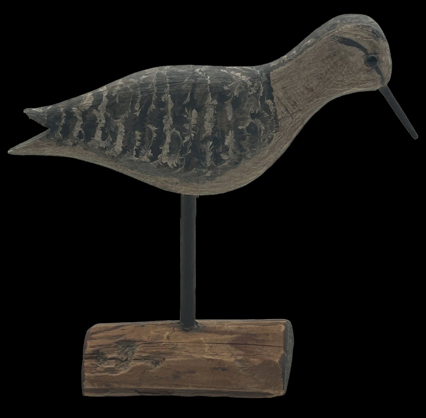 260408-9 Signed Harry Monk Carved Shore Bird