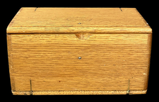 260708-19 Antique Oak Puzzle Box