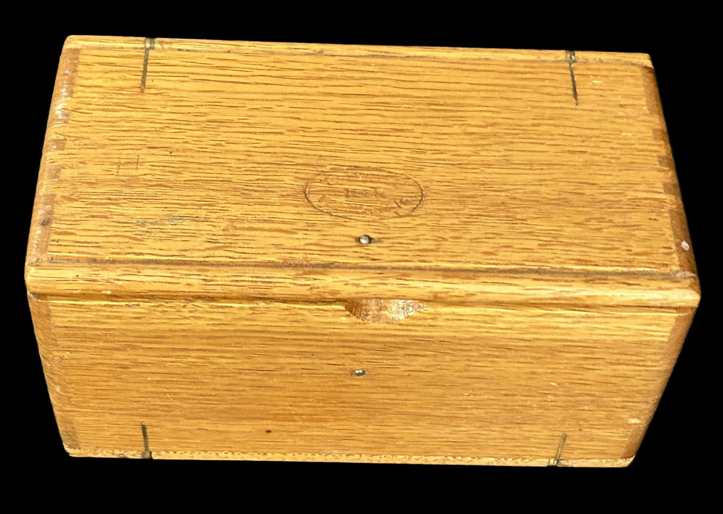 260708-19 Antique Oak Puzzle Box