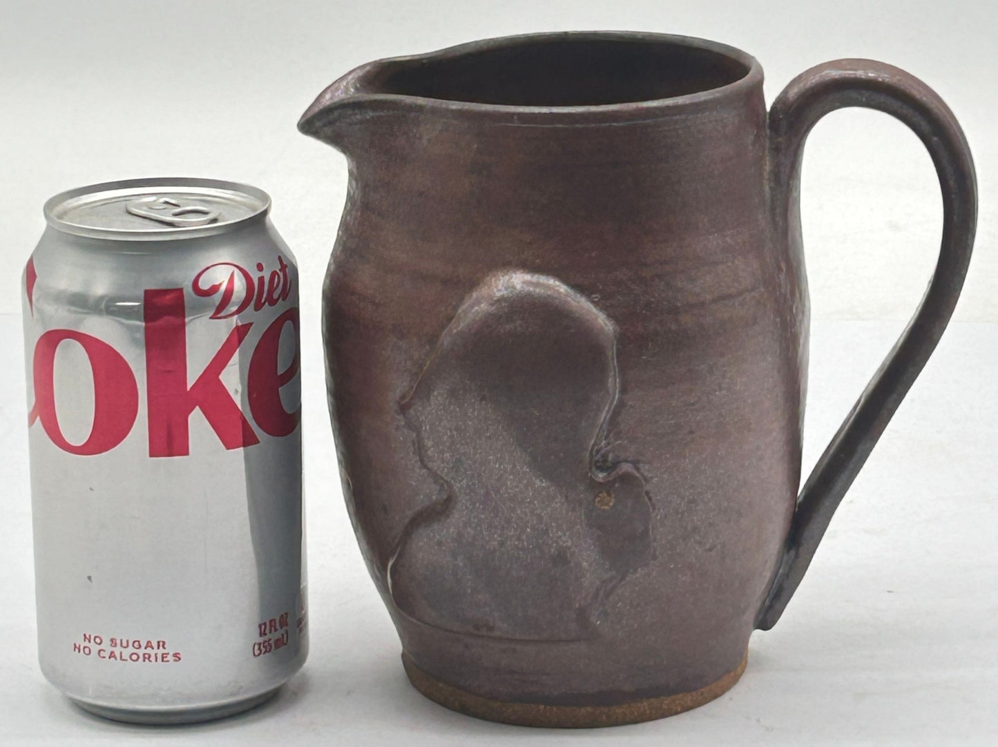 251210-23 Geo Washington Profile Salt Glazed Pottery Pitcher