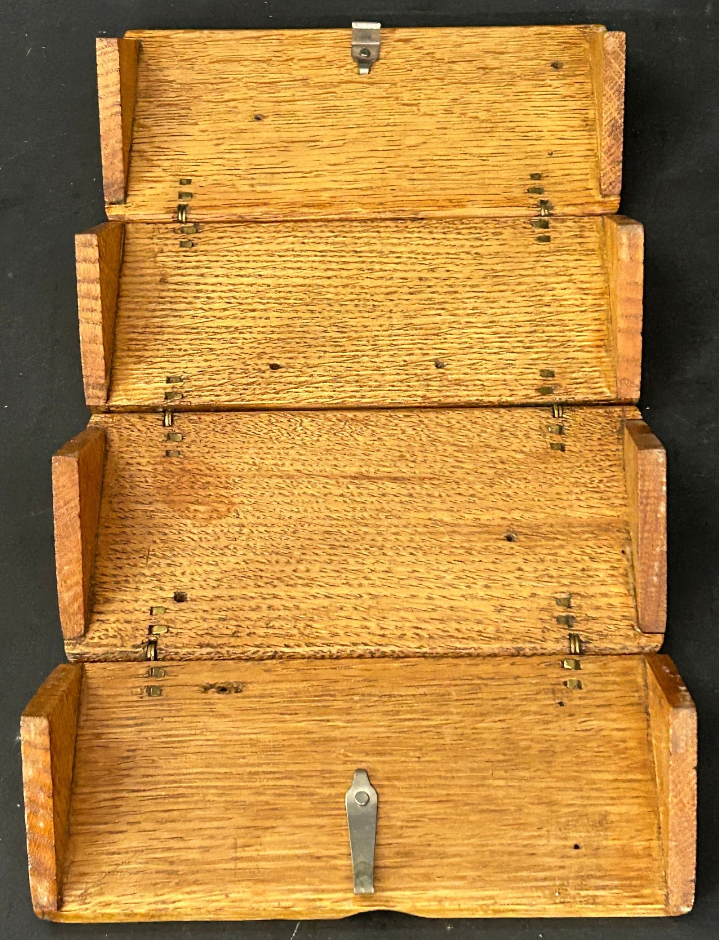 260708-19 Antique Oak Puzzle Box