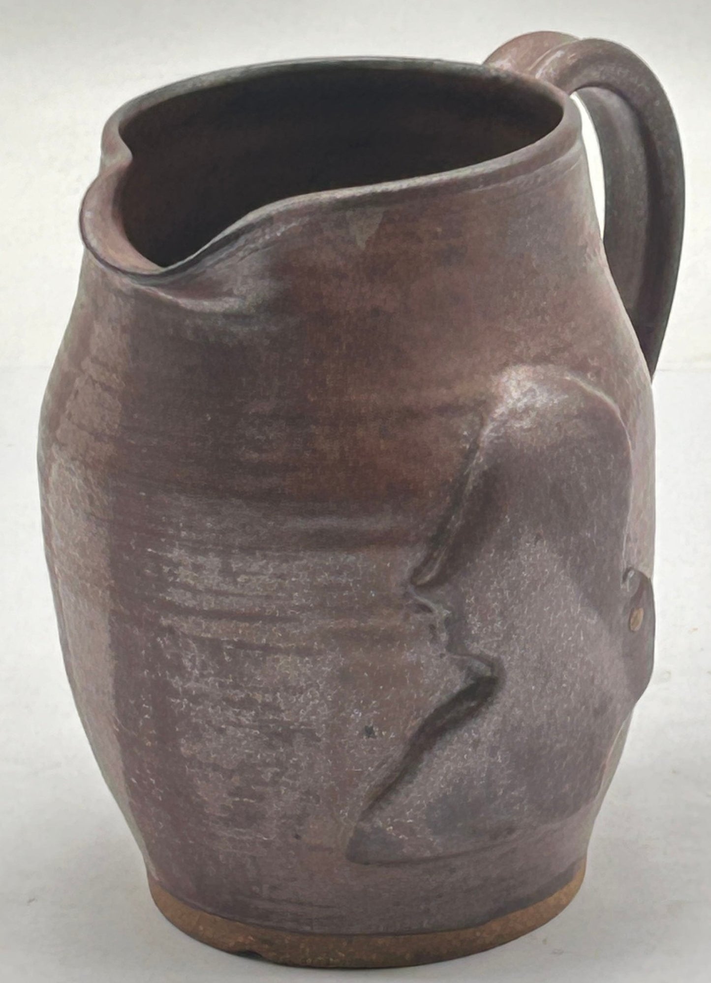 251210-23 Geo Washington Profile Salt Glazed Pottery Pitcher