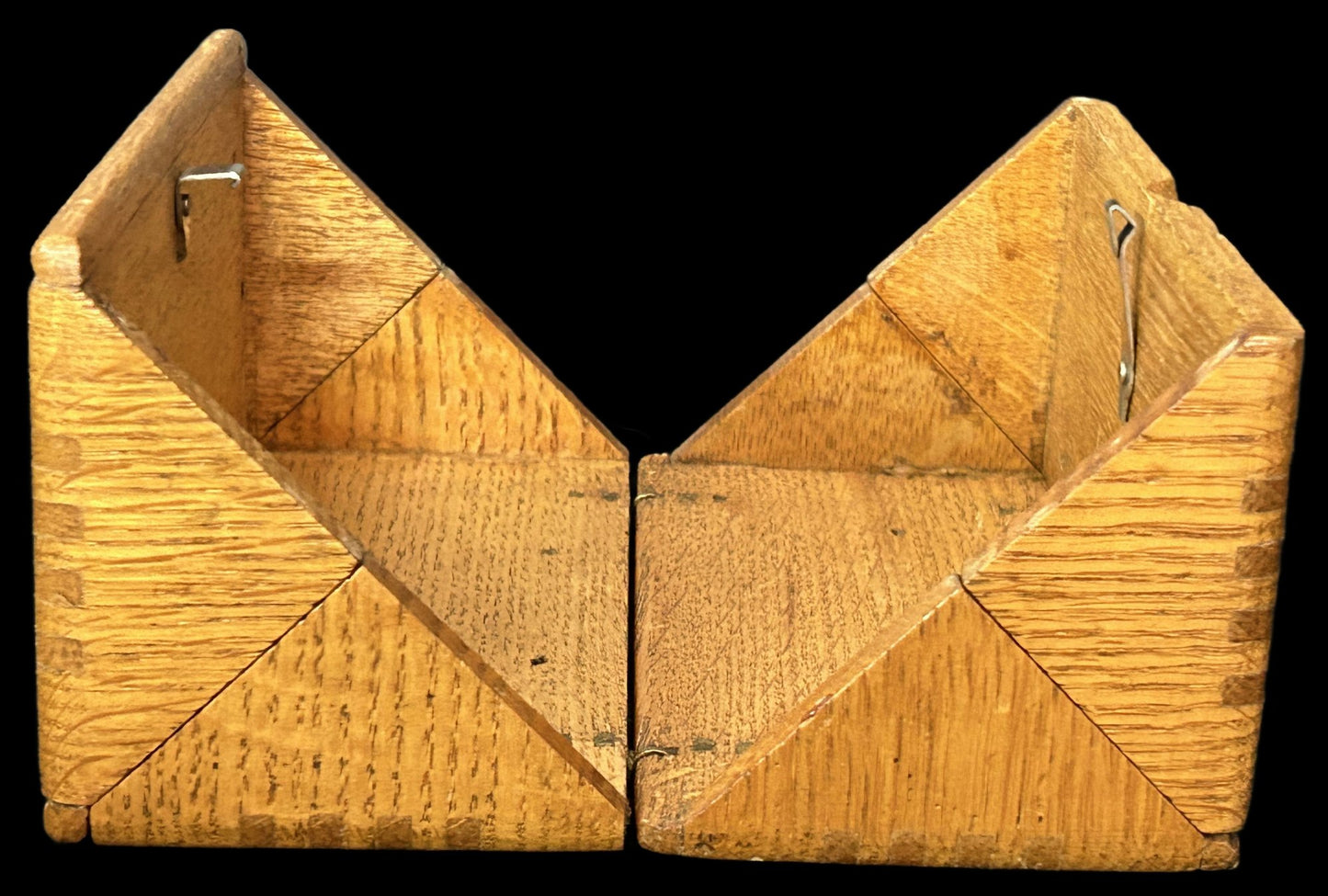 260708-19 Antique Oak Puzzle Box