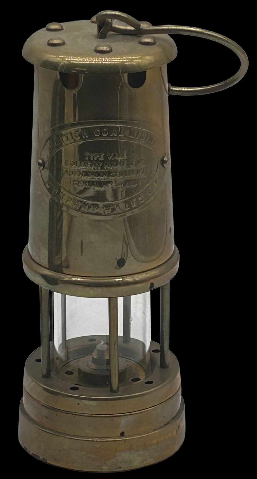 251210-27 Welch Hanging Brass Miner's Safety Lamp