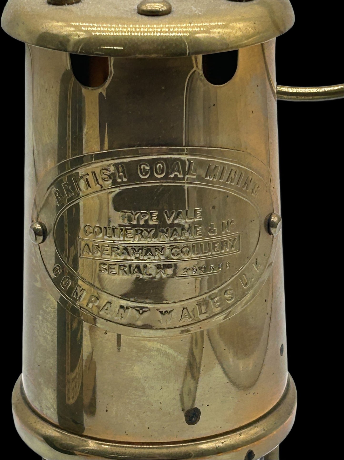 251210-27 Welch Hanging Brass Miner's Safety Lamp