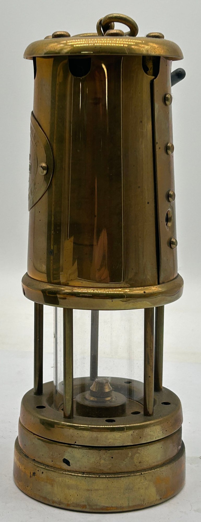 251210-27 Welch Hanging Brass Miner's Safety Lamp