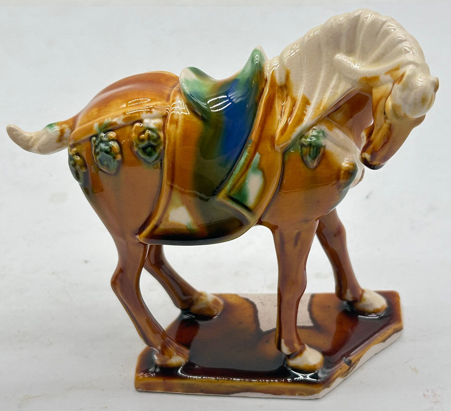 251210-28 Chinese Tang Style Sancai-Glazed Horse Figurine