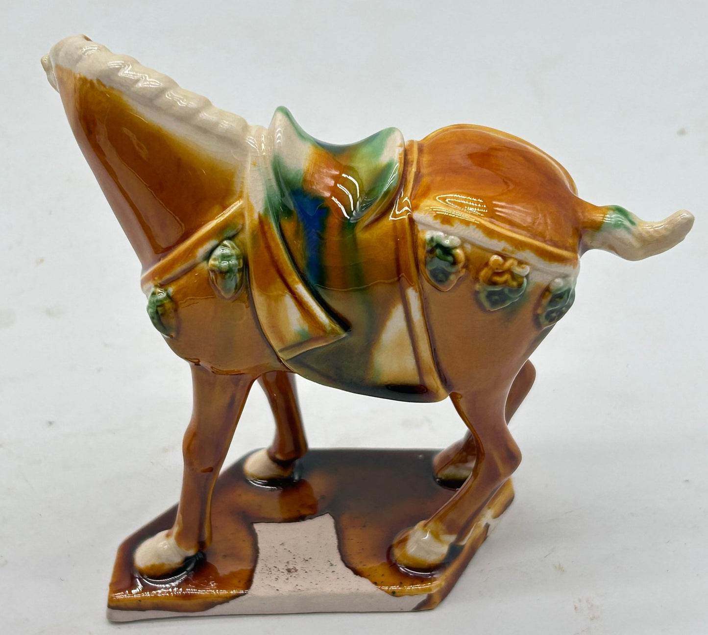 251210-28 Chinese Tang Style Sancai-Glazed Horse Figurine