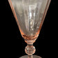 260708-24 Set of 4 Pink & Gold Depression Glass Goblets