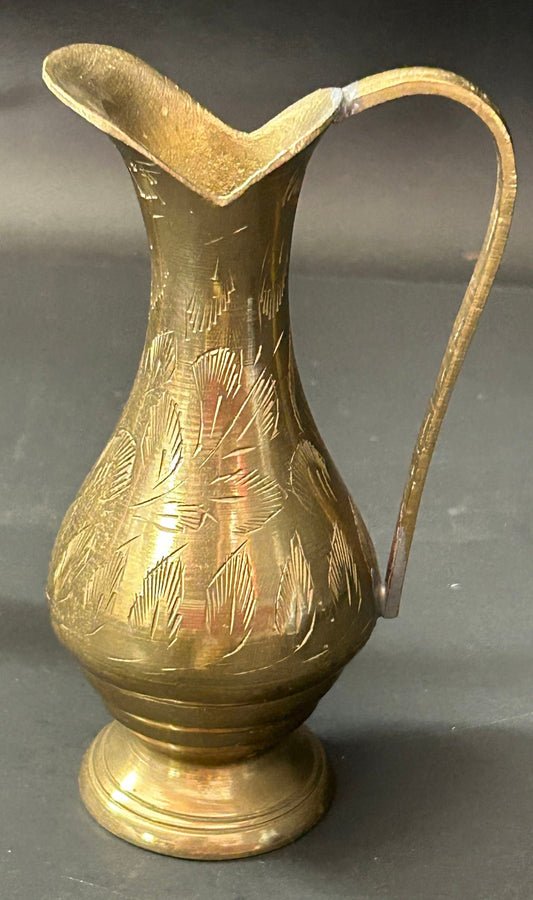 251210-32B Brass 4.75H Ewer Type Pitcher