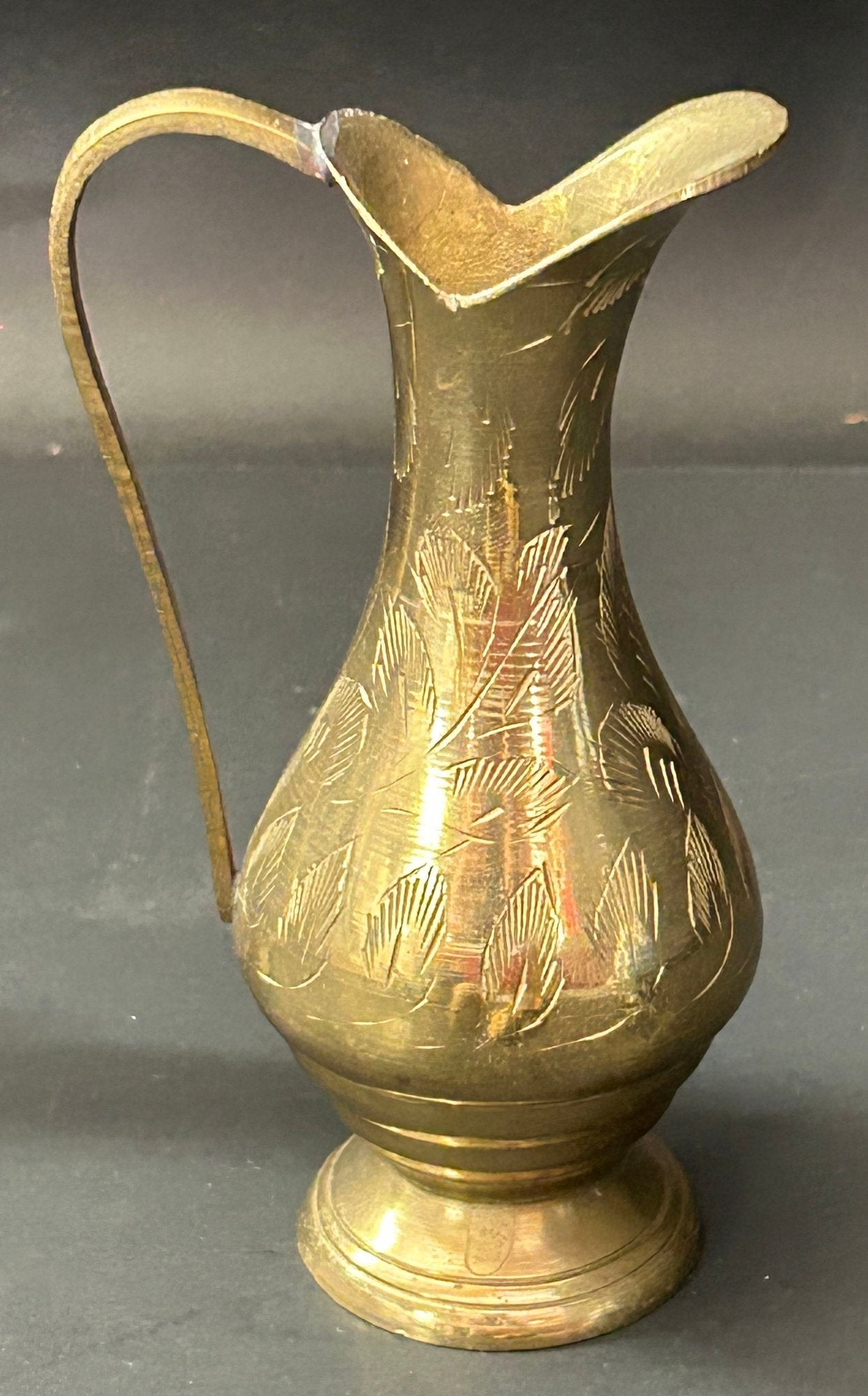 251210-32B Brass 4.75H Ewer Type Pitcher