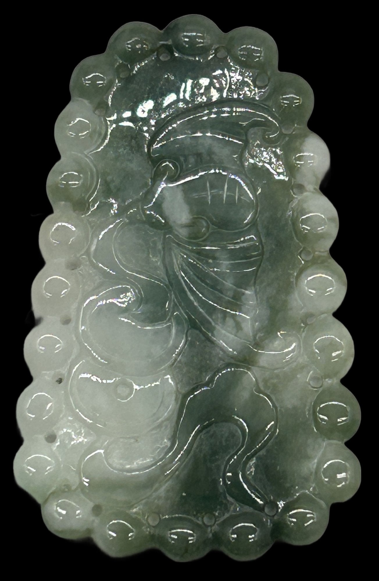 251210-33 Natural Carved Jade Pendant