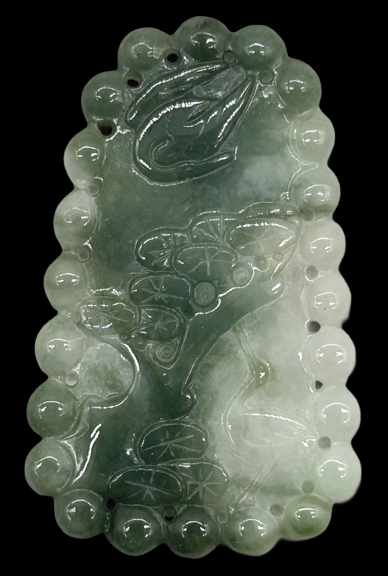251210-33 Natural Carved Jade Pendant