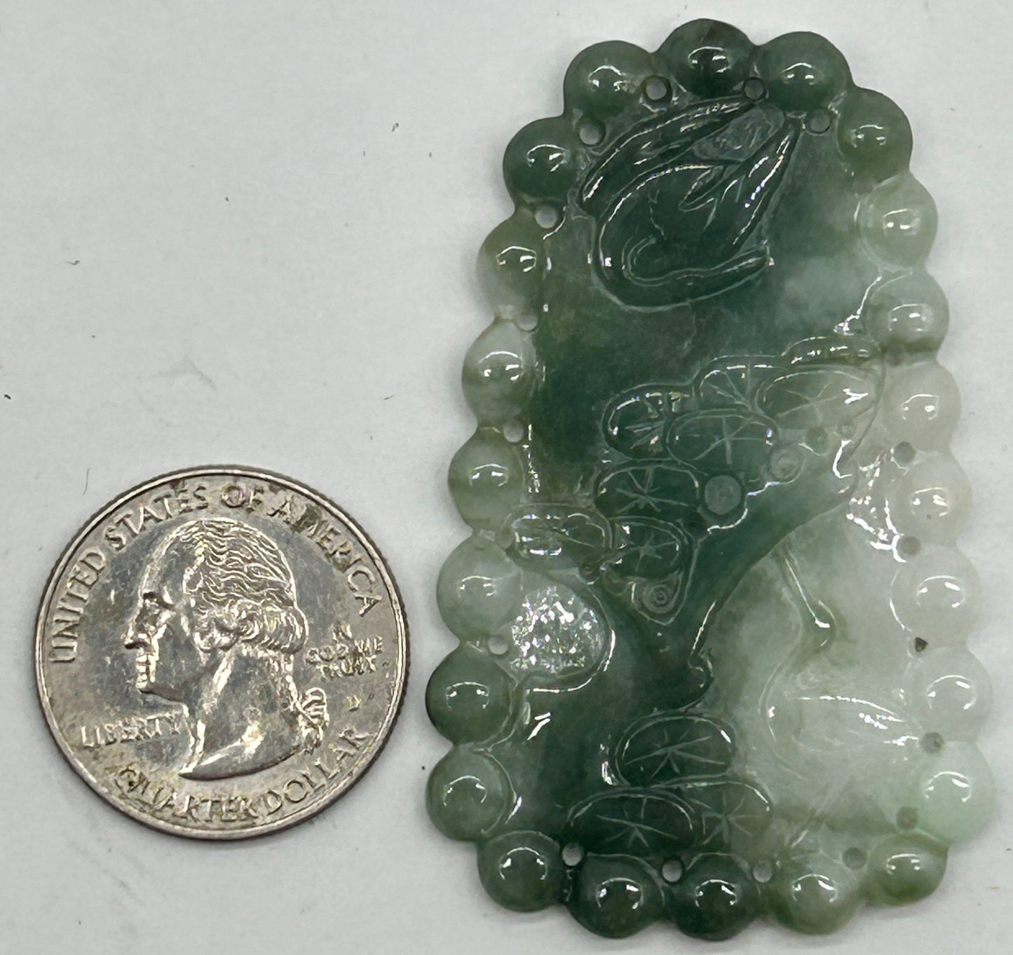 251210-33 Natural Carved Jade Pendant