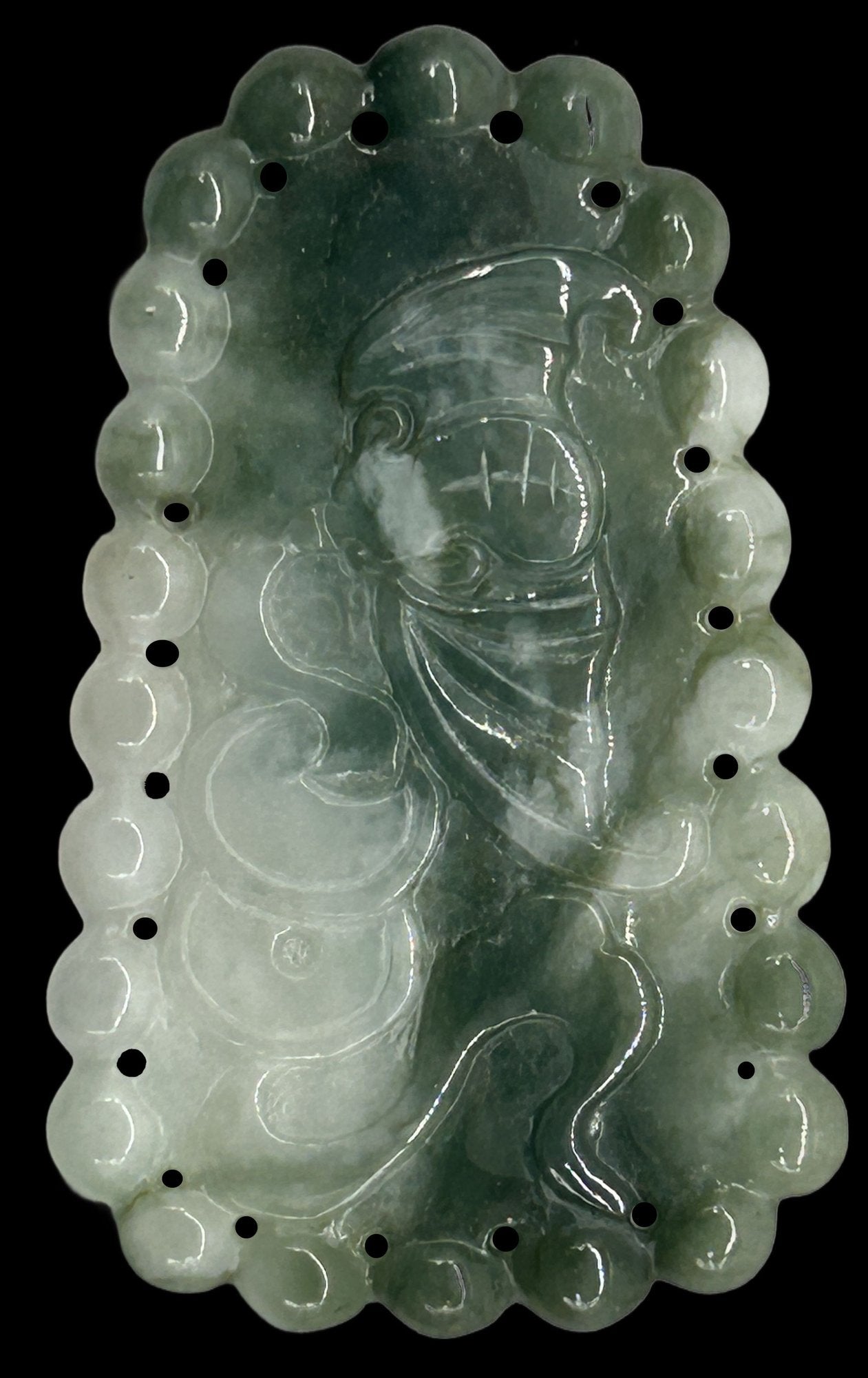 251210-33 Natural Carved Jade Pendant