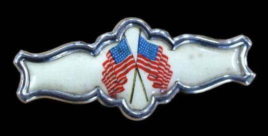 1892 Double US Flag Pin