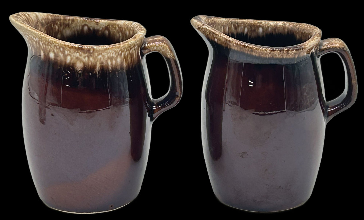 251210-36 Hull Pottery Brown Drip Pitcher