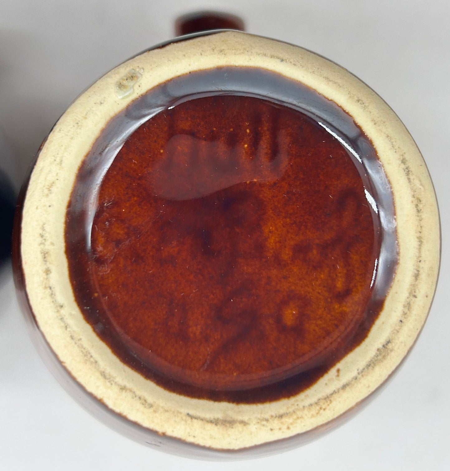 251210-36 Hull Pottery Brown Drip Pitcher