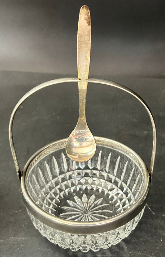 260408-38B Glass Condiment Jars With Spoons